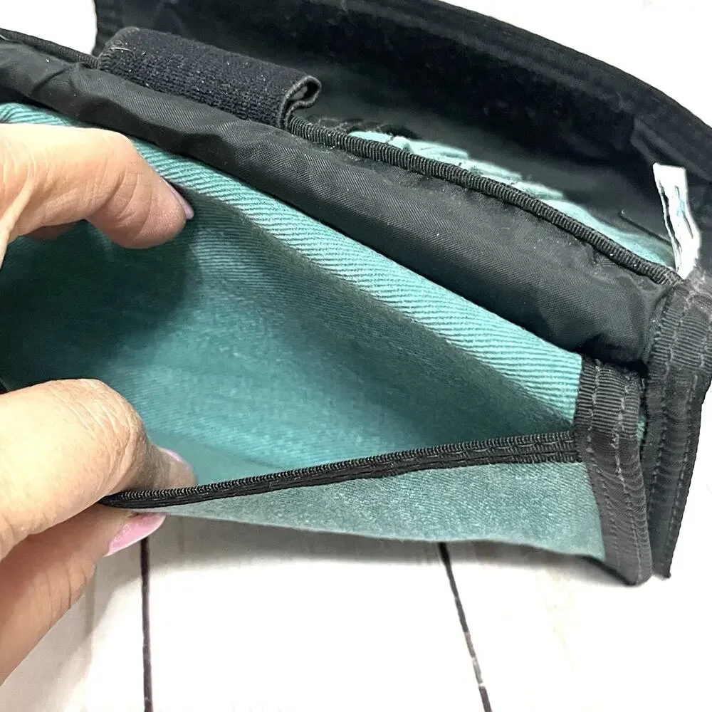 Freestyle Teal Tri-Fold Wallet Nylon Surf Skate Y2K Organizer Vintage